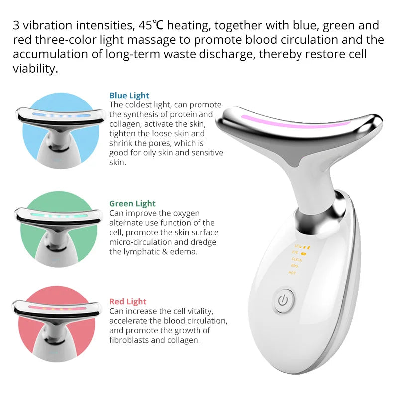 EMS Micro-Current Neck Beauty Device